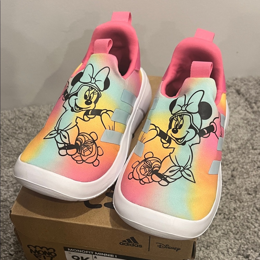 Adidas Kids Minnie Mouse Slip-On Sneakers - size 9K